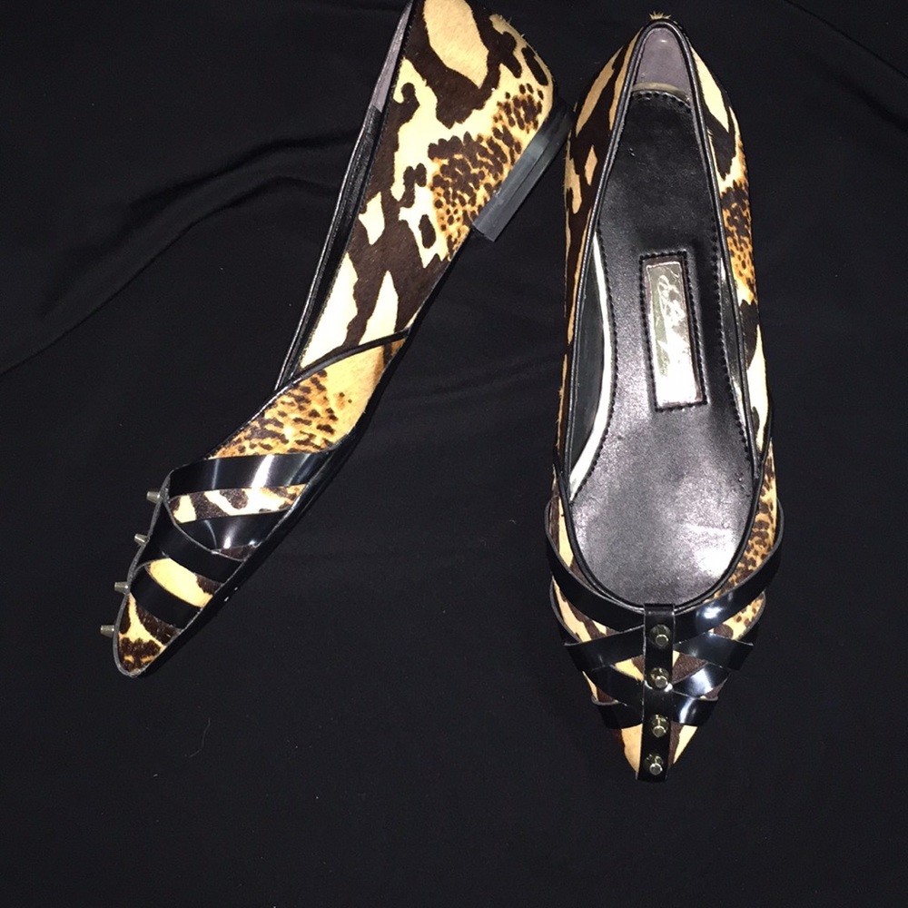 Boutique 9 Natural pony hair flat point toe New